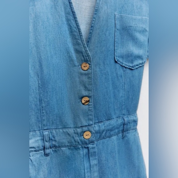 Zara Denim Jumpsuit - Picture 5 of 7